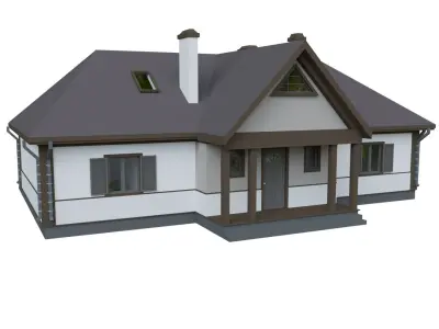 Cottage Houses- 12 Pack Low-poly part 2 3D model