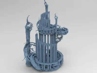 Final Fantasy Floating island time garden 4  3D model