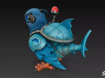 Spijoniro Golubiro VOL2 - Italian Brainrot Low-poly 3D model