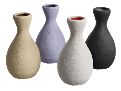  Flute Neck Rustic Ceramic Vase Models 