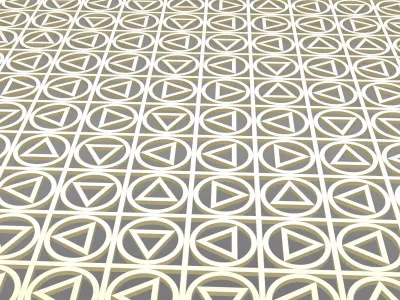 Gold Pattern Decorative Panel 4 Free 3D model