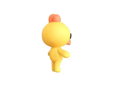 Little animal cute - Chicken cute - Character004 Low-poly 3D model