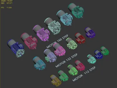WEG motor model 3D model purchase