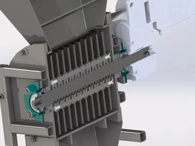mini Feed grain and plant stalk crusher and grinder 3D model