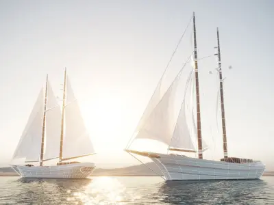 Recreation sailboat 3D model