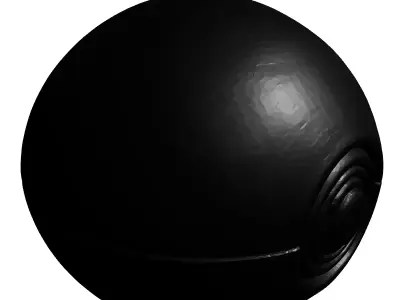 Sleek Black SciFi Orb 3D model