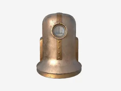 Old Diving Helmet C03 Brown - Character Design Fashion Low-poly 3D model