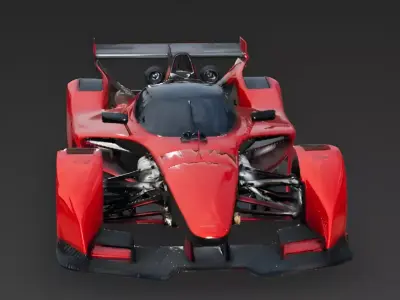 Realistic Pulse Racing Hypercar 3D Model Low-poly 3D model