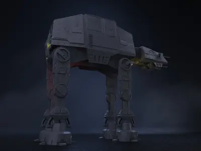AT-AT The Galactic Armored Transport  game-ready Low-poly 3D model