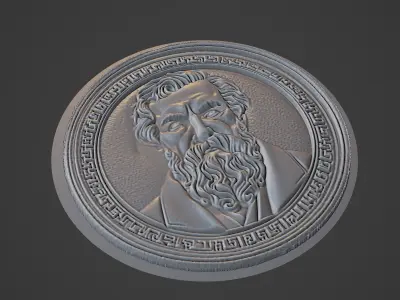 Schopenhauer Medallion 3D print model purchase
