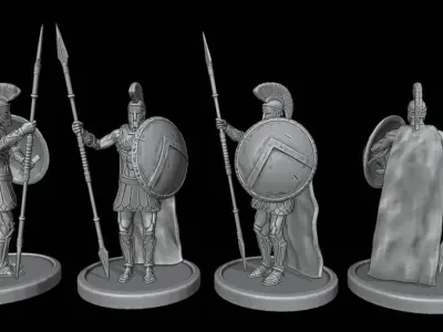 SPARTAN or GREEK WARRIOR ANCIENT Statue  3D model