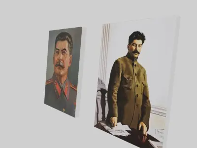 Stalin Paintings Low-poly 3D model