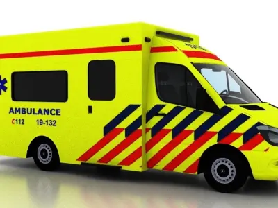 Mercedes Benz Sprinter 2015 Truck Netherlands Ambulance 3D model