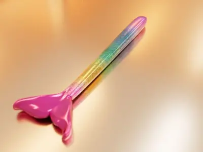 Fish Pen Glittery Low-poly 3D model