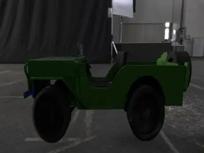 VIHICALE jeep Low-poly 3D model