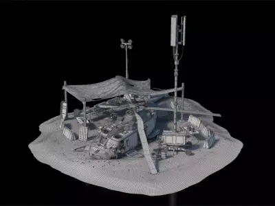Warzone - Downed Chopper 3D model