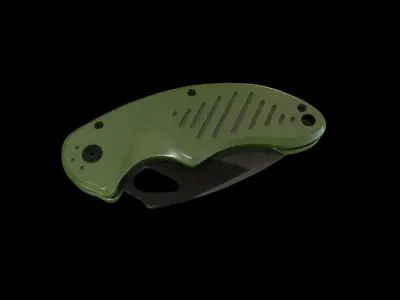 Tactical Knife - mid poly Low-poly 3D model