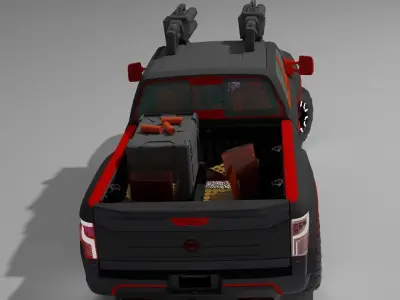 Nissan titan 2017  Low-poly 3D model