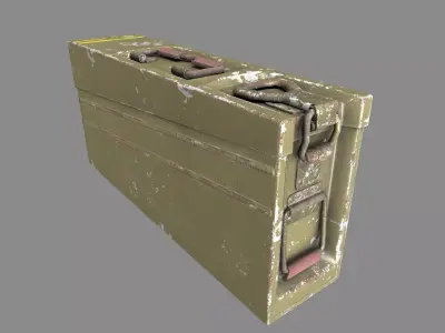 Ammo box Low-poly 3D model 5