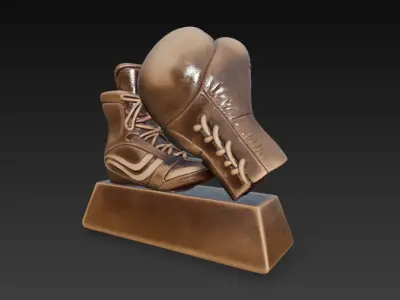 Classic boxing trophy 3D print model