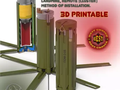POM 3 Russian fragmentation landmine 3Dprinable moulage 3D model