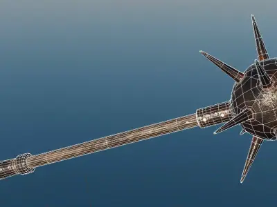 Morning Star - Old Rusty Medieval Weapon  3D model