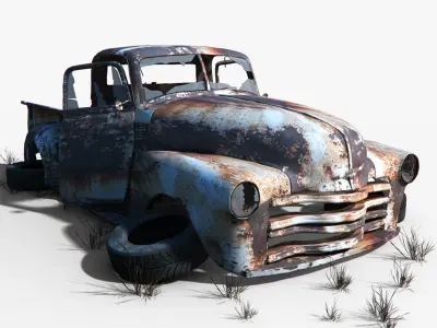 Car Wreck 3D model