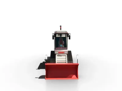 Snow Tractor Low-poly 3D model