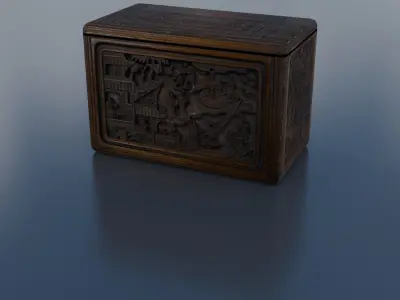 Ornate Box Low-poly 3D model