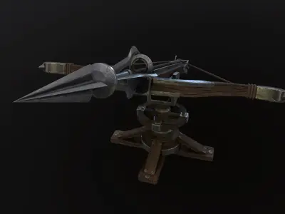 Ballista crossbow Low-poly 3D model