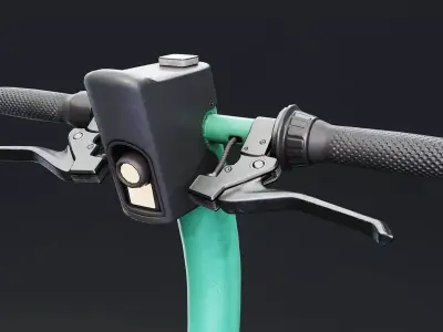 Electric Scooter 3D Model Low-poly 3D model