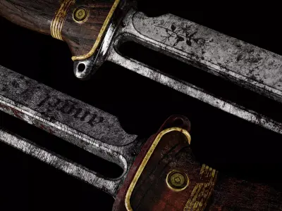 Hunter knife  3D model