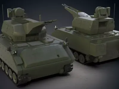 Korkut Air Defense Weapon Low-poly 3D model