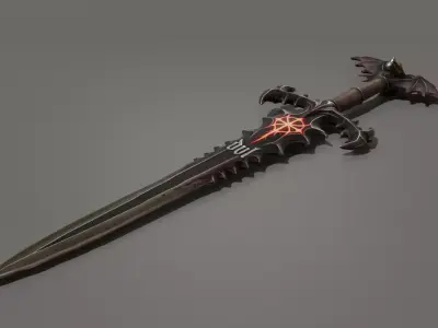 DVL3DStudio BatHead Sword Low Poly Fantasy Game Ready Low-poly 3D model