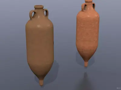 African-II type Amphora Low-poly 3D model