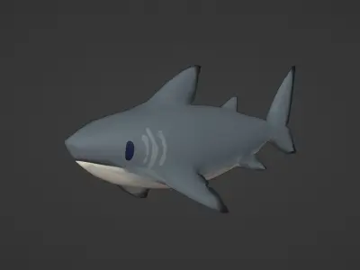 Low Poly Sharks Free low-poly 3D model