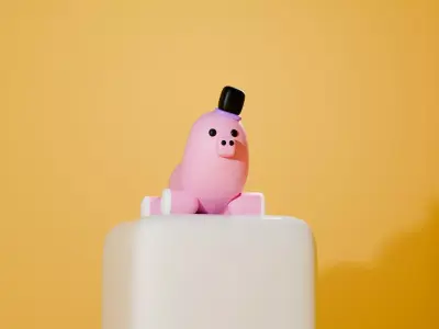 Mister Pig Low-poly 3D model