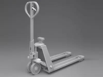 Pallet truck manual 3 3D model