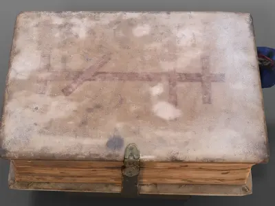 Old book closed Low-poly 3D model