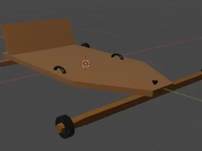 soap kart Low-poly 3D model