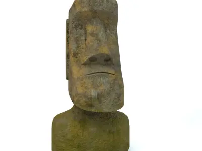 Moai Statue from Easter Island Low-poly 3D model