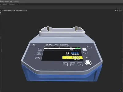 3d model asset computer screen showing box Low-poly 3D model