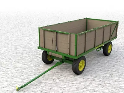 John Deere 953 Wagon 1944 3D model