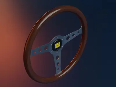 MOMO Wooden Indy Heritage Wheel 3D model