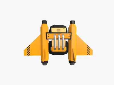 Jetpack Low Poly C01 - SciFi Character Design Low-poly 3D model