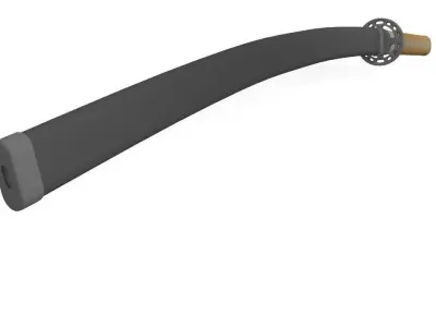 Katana Sword Low-poly 3D model shop