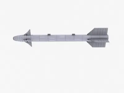Aim-9 SideWinder Low-poly 3D model