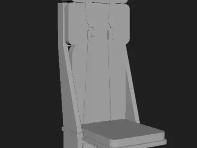 Plane Seat PBR  Low-poly 3D model