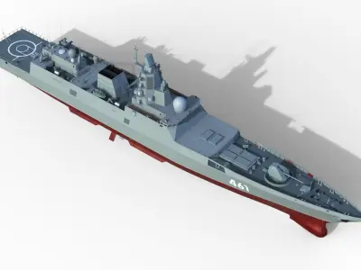 Admiral Gorshkov class frigate 22350  3D model
