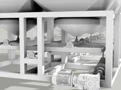 Industrial Jig Concentrator for Gold Ore Washing Low-poly 3D model